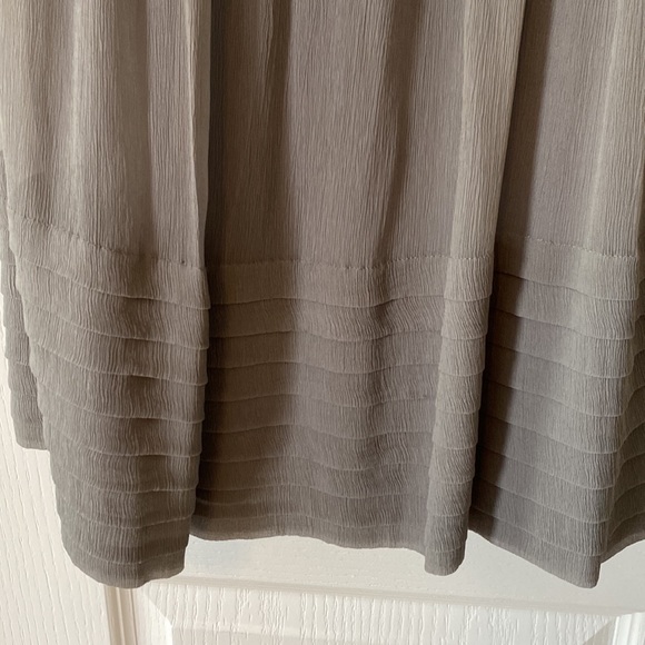 GUC JCrew Strapless Crepe Silk Gray Dress 0P - Picture 4 of 7